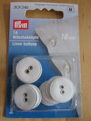 Linen buttons - 18 mm - stoffbezogen