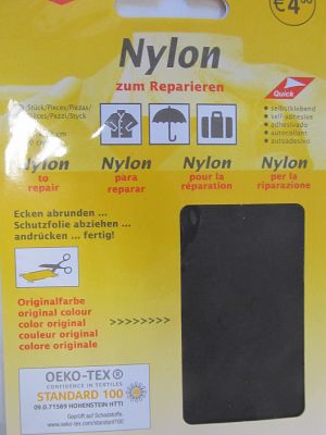 Klebe-Flicken Nylon - schwarz