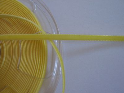 Samtband - 5 mm - yellow