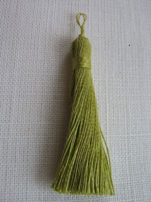 Quaste - Leinen - 6 cm - lind