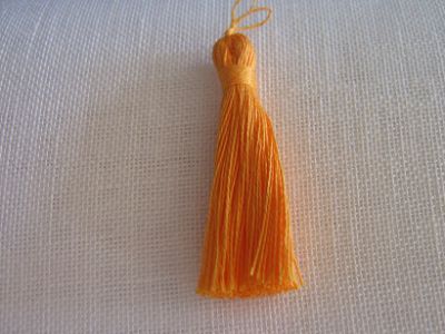 Quaste - Leinen - 6 cm - orange