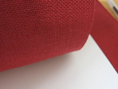 Leinen - Stickband 120 mm - 11fädig - weinrot