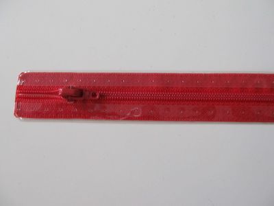 Reißverschluss - 15 cm - rot