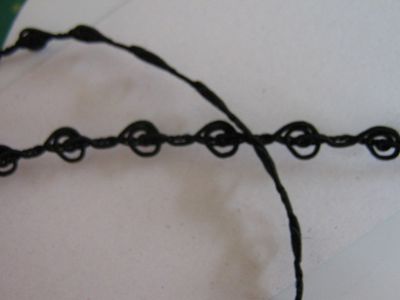 Posamentenborte zierlich 8 mm schwarz
