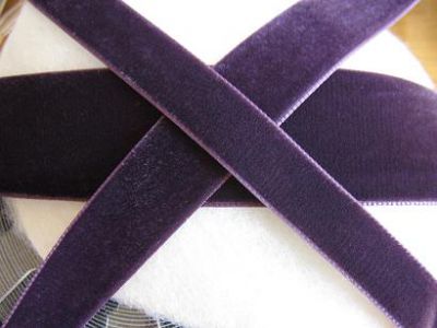 Samtband - 36 mm - plum