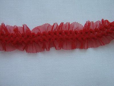 Tüllborte rot elastisch - 30 mm