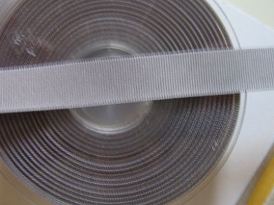 Ripsband - 16 mm - grey