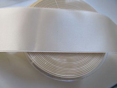 Satinband - Double Face - 50 mm - creme