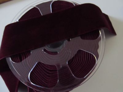 Samtband doppelseitig - 50 mm burgundy