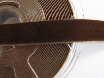 Samtband doppelseitig - 22 mm cuban brown