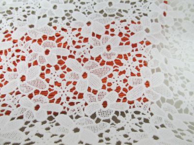 Spitzenstoff - 130 cm - wollweiss