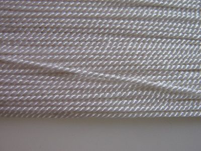 Atlaskordel - 2 mm - weiss