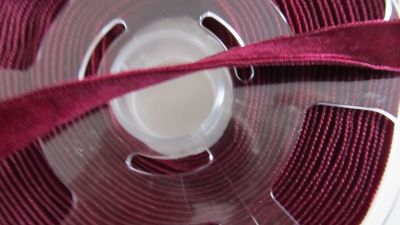 Samtband doppelseitig - 16 mm burgundy