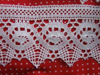 Klöppelspitze - 80 mm - weiss