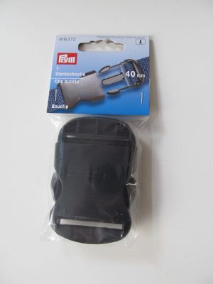 Steckschnalle - 40 mm - schwarz