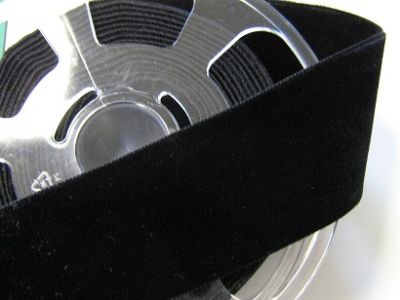 Samtband doppelseitig - 50 mm schwarz