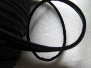 Samtband-Paspel 10 mm - schwarz