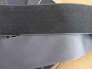 Samtband - 50 mm  gris-foncé