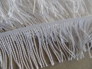 Franse - Drellierfranse 80 mm - weiss - max. 7 m