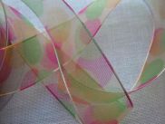 Band - bedruckt - Punkte transparent - 25 mm