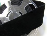 1,15 m Samtband doppelseitig - 50 mm schwarz