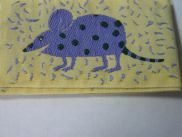 Sticker - Maus - grau grüne Punkte - max. 4 Stck