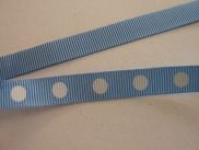 Ripsband - 10 mm - dots- blau